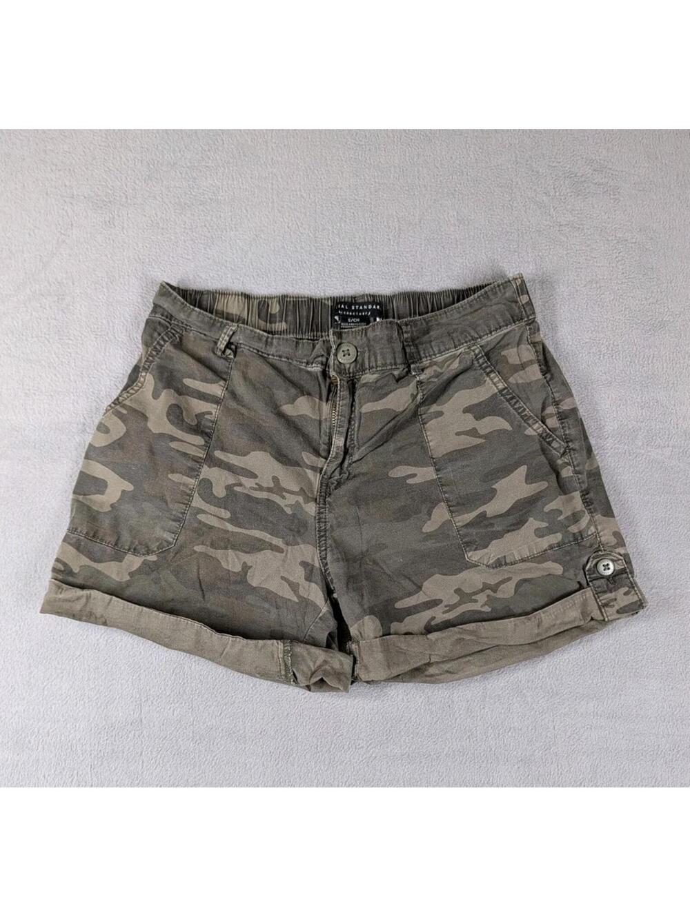 Sanctuary Womens Small Camo Utility Shorts Cargo Stretch Casual Military Trendy